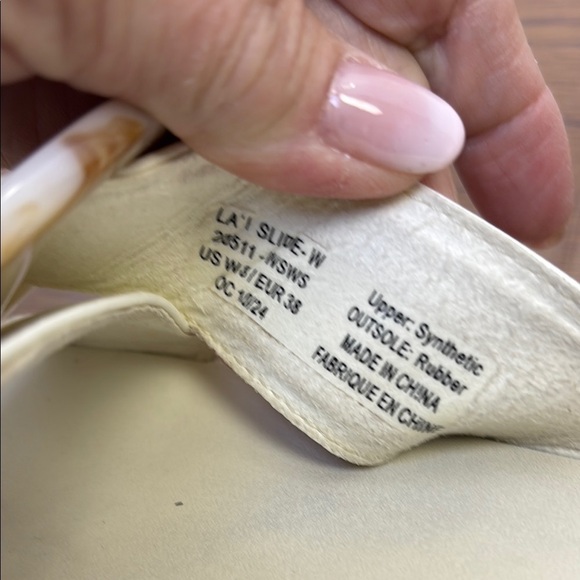 OluKai White Sandals with Cushioned Footbed and Gold Buckle - Picture 6 of 6